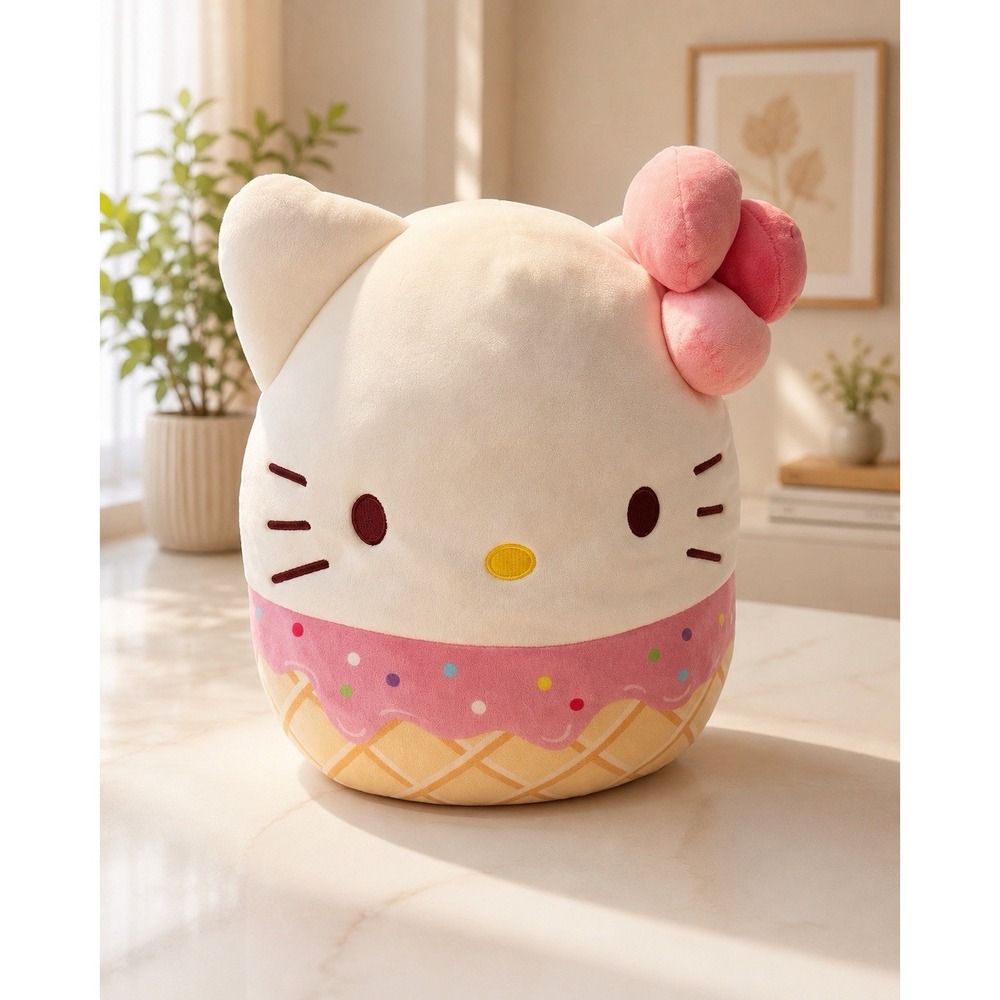 NWOT Squishmallow Hello Kitty Ice Cream Plush Exclusive Sanrio Ltd Edition 12"